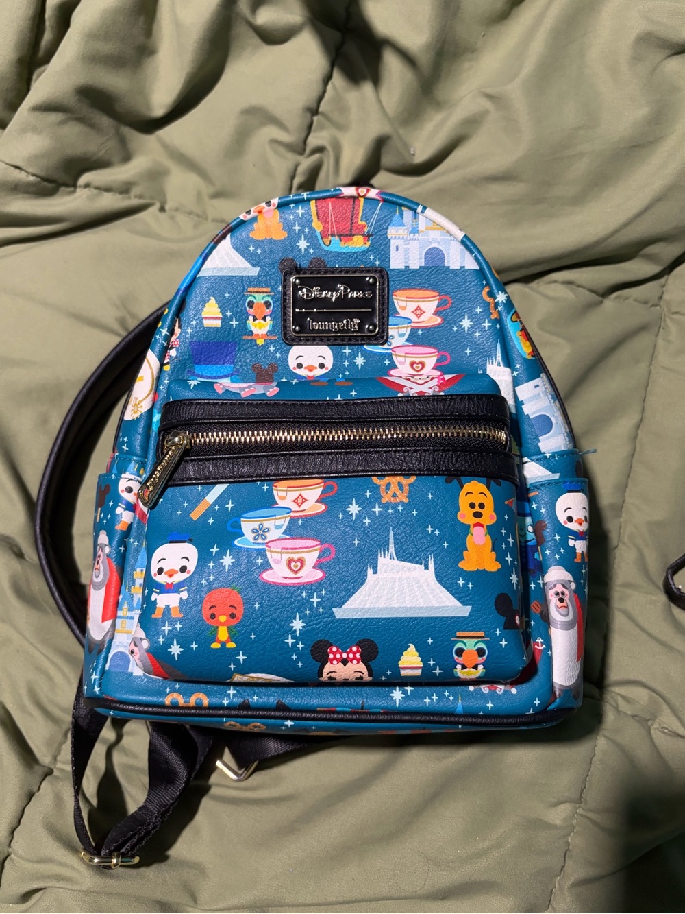 Loungefly Teal Disney Parks Character Mini Backpack